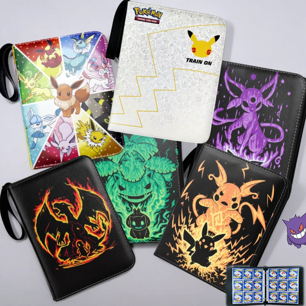 Pokemon Card Album Binder 400/900 Pockets Mewtwo Gengar Anniversary Edition Trading Card Holder Collection Storage Folder Gift