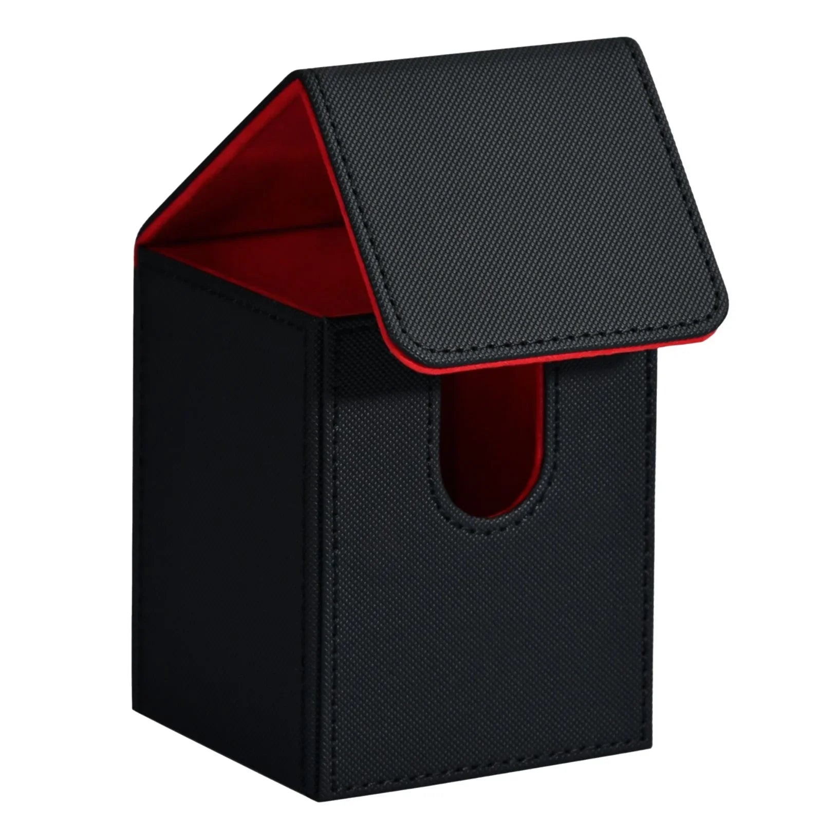 Card Deck Box, Card Case Holds 100+ Sleeved Cards, PU Leather Card Storage Box for Game Trading Cards