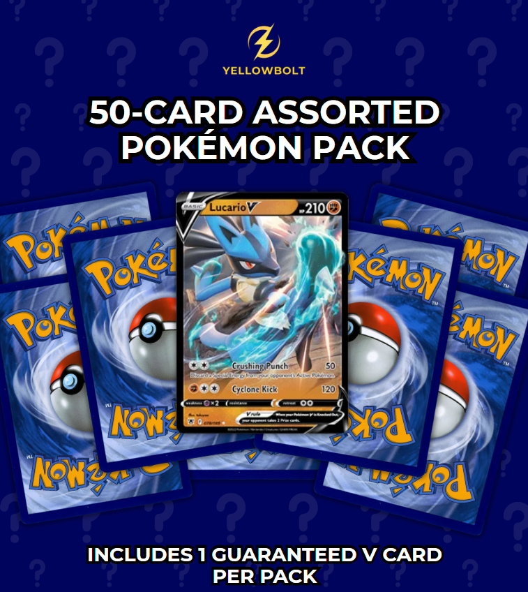 Pokemon Cards - 50 Card Assorted Lot with Guaranteed V Pokemon YellowBolt. Hobbies Pokemon Cards - 50 Card Assorted Lot with Guaranteed V Pokemon YellowBolt. Hobbies