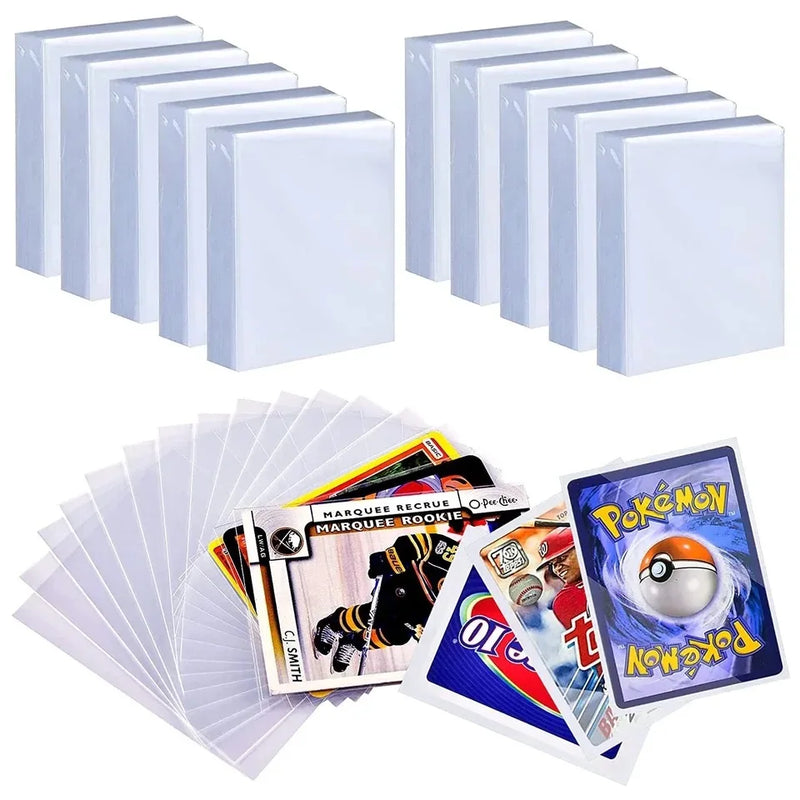 600pcs Hard Card Sleeves And Soft Card Holder Covered With Protective Filmclear Trading Protectors For Pokmone Football Gamecard