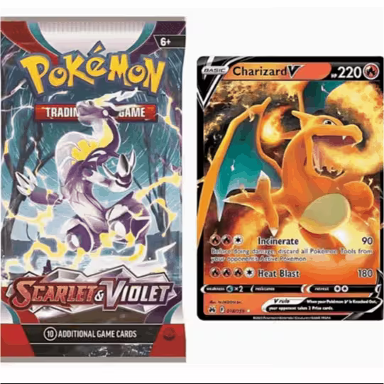 Booster Pack & Ultra Rare Card Bundle (English) | Includes EX, V, VMAX, or VSTAR Cards | Perfect Pokemon Gift Bundle | 100% Authentic
