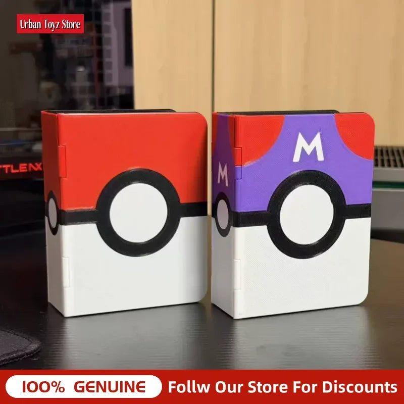 Pokemon Card Binder Hard Protective Storage Box Portable Organizer Durable Card Holder Collectible Gift For Anime Card Collector