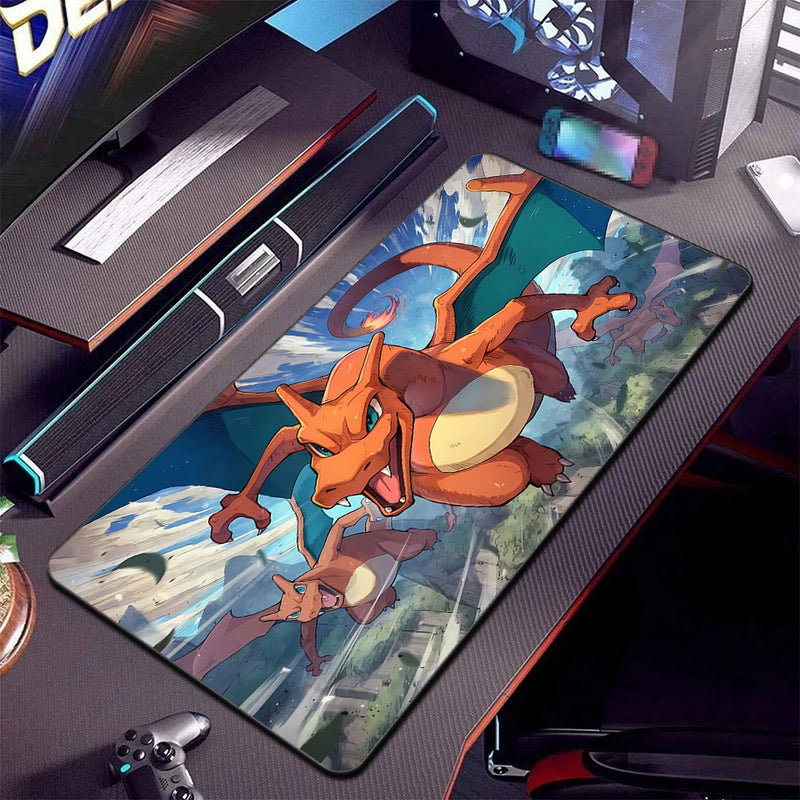 P-pokemon Mouse Mats Large Anime Rubber Esports Mousepad Pc Gaming Accessories Pad Kawaii Carpet Cabinet Keyboard Office Deskmat