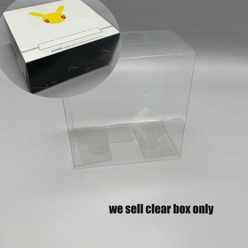 Newly arrived transparent Protection box for PTCG 25th Anniversary Celebrations Elite Trainer US Version PET display box