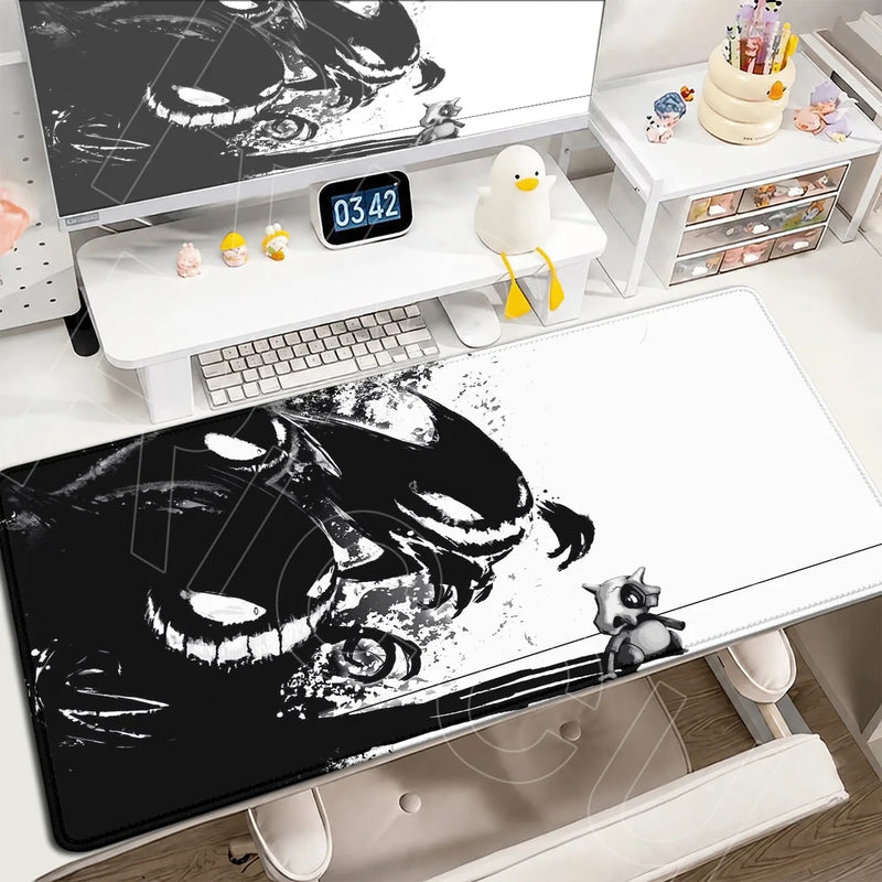 P-Pokemons PC Office Mat Kawaii Cubone Large Mousepad E-sports Gaming Accessories Computer Keyboard Desk Carpet Locking Edge Rug