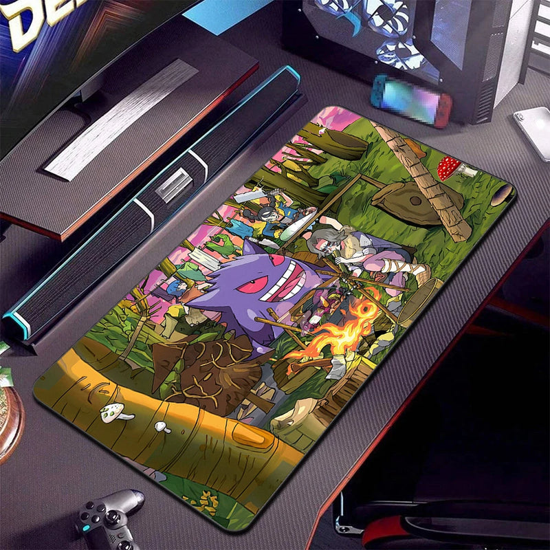 P-pokemon Mouse Mats Large Anime Rubber Esports Mousepad Pc Gaming Accessories Pad Kawaii Carpet Cabinet Keyboard Office Deskmat