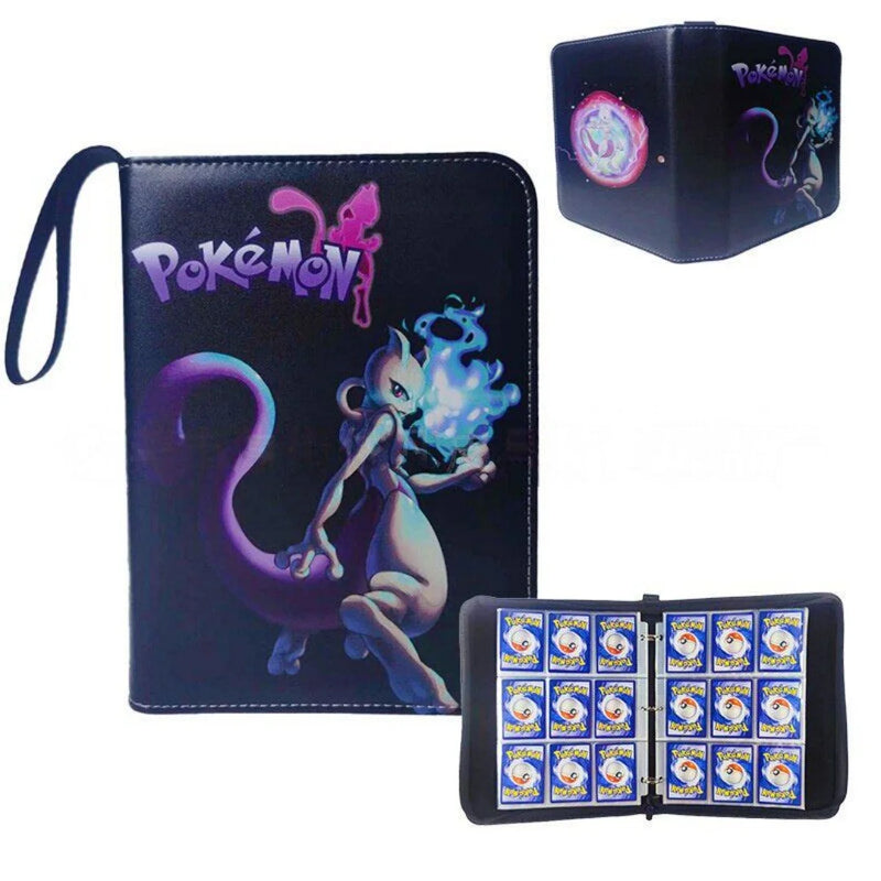 Pokemon Card Album Binder 400/900 Pockets Mewtwo Gengar Anniversary Edition Trading Card Holder Collection Storage Folder Gift