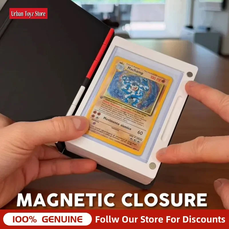 Pokemon Card Binder Hard Protective Storage Box Portable Organizer Durable Card Holder Collectible Gift For Anime Card Collector