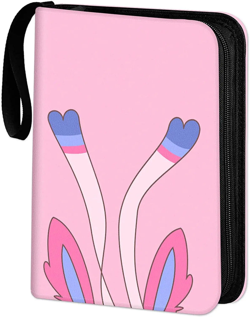 Pokemon TCG Card Binder Pu Leather Zipper Album 4 Pockets 9 Pockets Portable Trading Card Collection Holder For Collectors