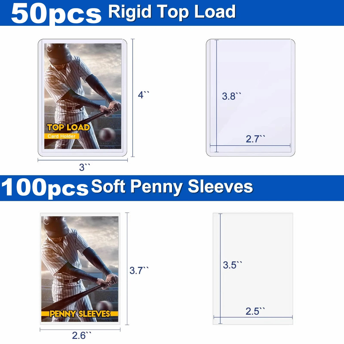 600pcs Hard Card Sleeves And Soft Card Holder Covered With Protective Filmclear Trading Protectors For Pokmone Football Gamecard