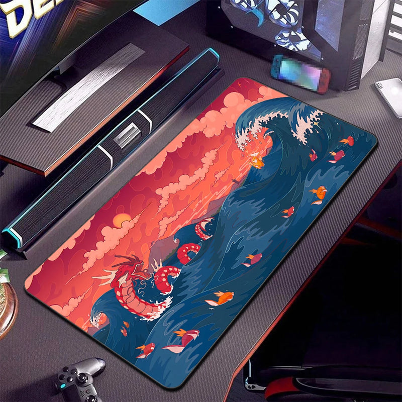 P-pokemon Mouse Mats Large Anime Rubber Esports Mousepad Pc Gaming Accessories Pad Kawaii Carpet Cabinet Keyboard Office Deskmat
