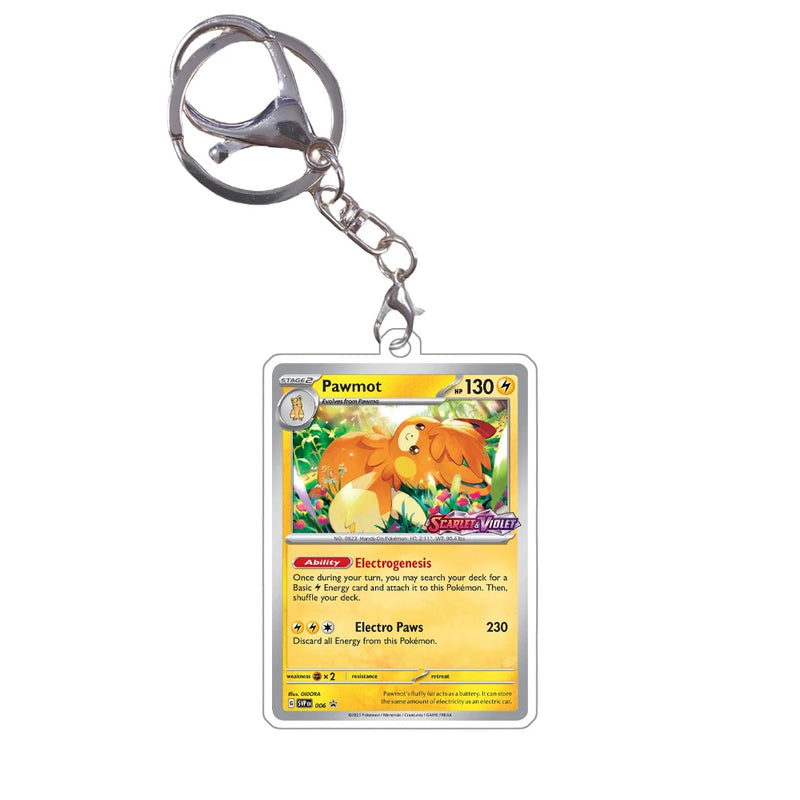 Pokemon Acrylic Small Cards Quaxly Fuecoco Sprigatito Double Sided Pendant Game Props Anime Characters Keychain Game Props Toys