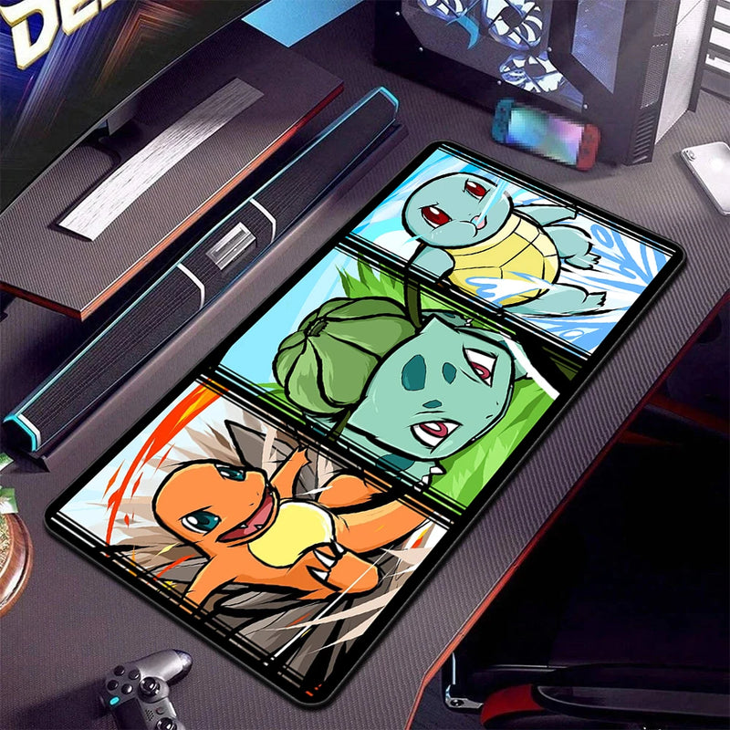P-pokemon Mouse Mats Large Anime Rubber Esports Mousepad Pc Gaming Accessories Pad Kawaii Carpet Cabinet Keyboard Office Deskmat