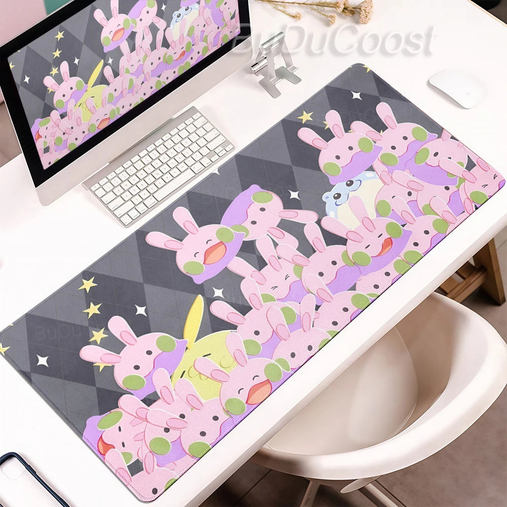 Mouse Pad Pokemon Goodra Playmat Gamer Laptop Keyboard Mousepad Rubber Desk Mat Gaming Extended Pad Pc Accessories Office Carpet
