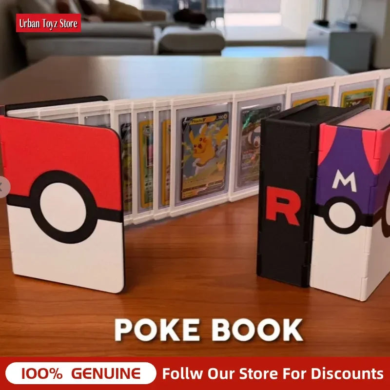 Pokemon Card Binder Hard Protective Storage Box Portable Organizer Durable Card Holder Collectible Gift For Anime Card Collector