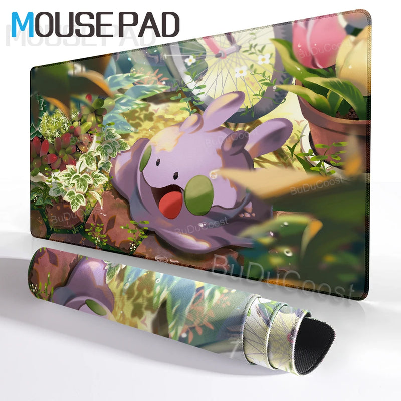 Mouse Pad Pokemon Goodra Playmat Gamer Laptop Keyboard Mousepad Rubber Desk Mat Gaming Extended Pad Pc Accessories Office Carpet