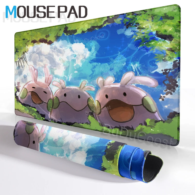 Mouse Pad Pokemon Goodra Playmat Gamer Laptop Keyboard Mousepad Rubber Desk Mat Gaming Extended Pad Pc Accessories Office Carpet