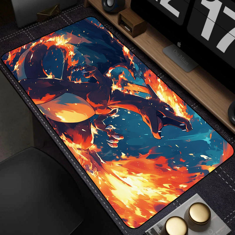 Mouse Pad Gamer XXL Mouse Mat P-pokemon Desk Mats Table of Office Carpet Gamer Natural Rubber Mice Pad Lockrand Mousepad 90x40cm