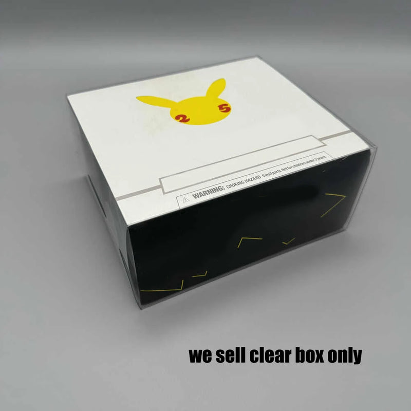 Newly arrived transparent Protection box for PTCG 25th Anniversary Celebrations Elite Trainer US Version PET display box