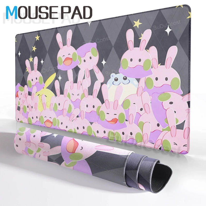 Mouse Pad Pokemon Goodra Playmat Gamer Laptop Keyboard Mousepad Rubber Desk Mat Gaming Extended Pad Pc Accessories Office Carpet