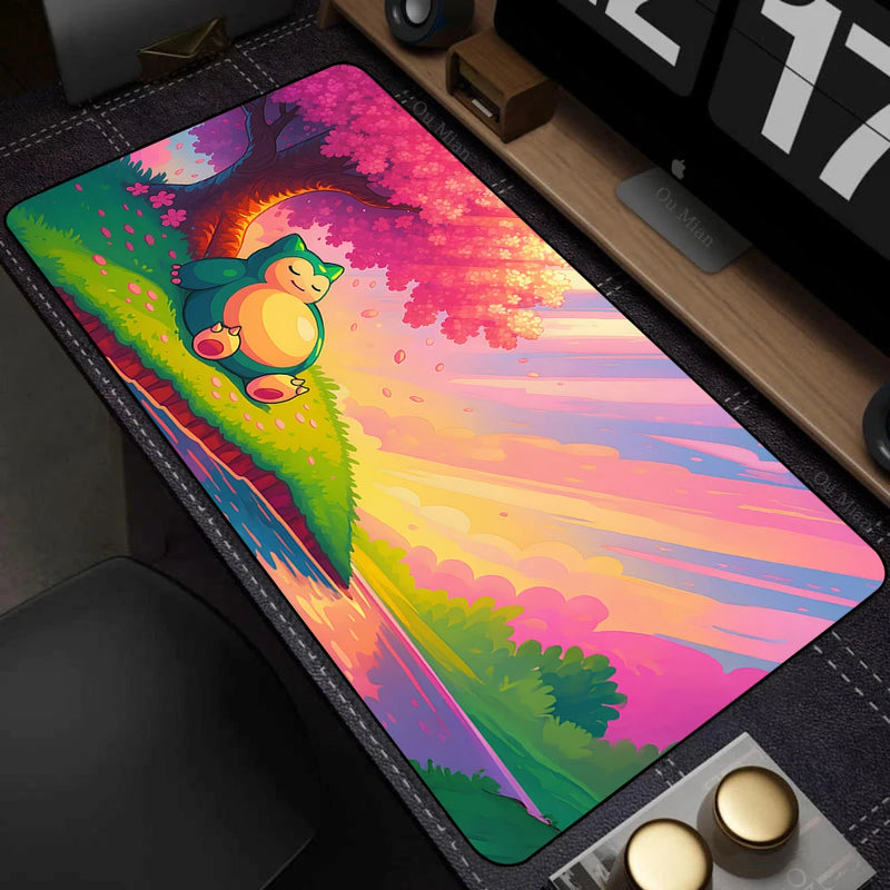 Mouse Pad Gamer XXL Mouse Mat P-pokemon Desk Mats Table of Office Carpet Gamer Natural Rubber Mice Pad Lockrand Mousepad 90x40cm