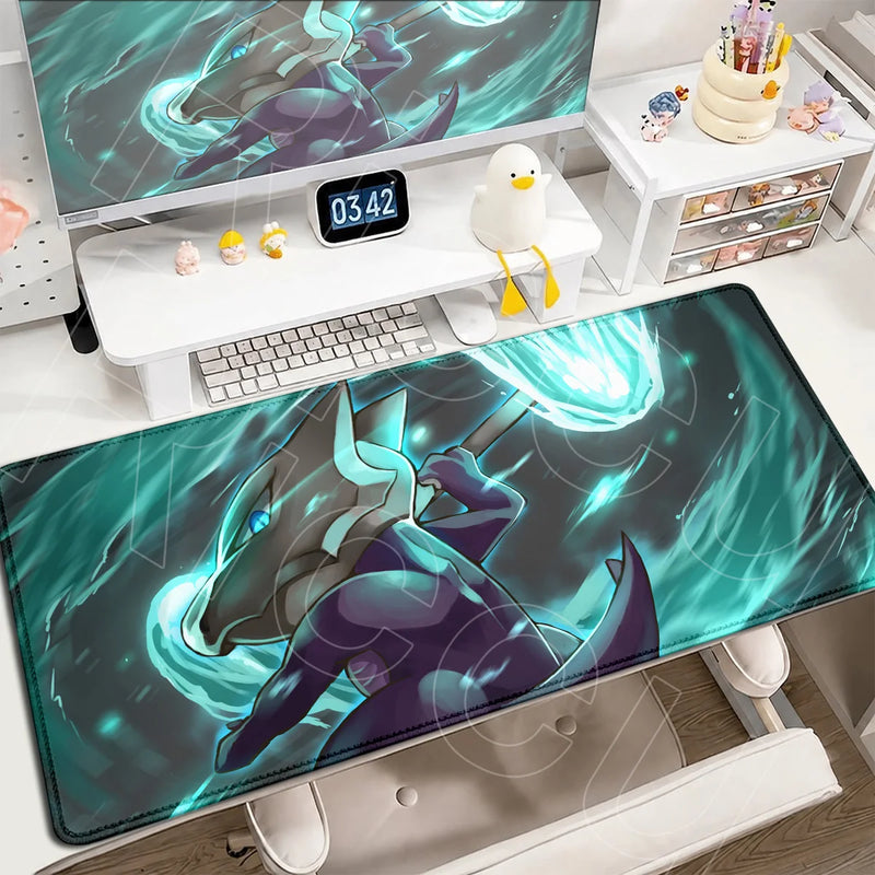 P-Pokemons PC Office Mat Kawaii Cubone Large Mousepad E-sports Gaming Accessories Computer Keyboard Desk Carpet Locking Edge Rug